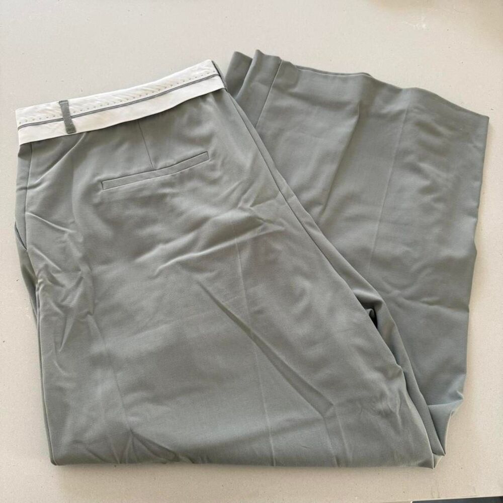 Zara Women's Green and Grey Trousers